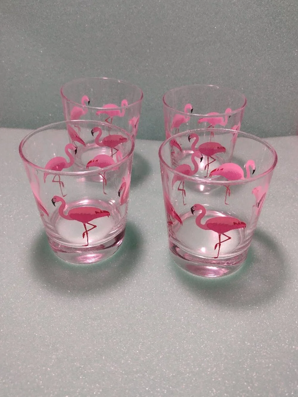 Vintage IKEA Flamingo Glasses Set of 4 – Pink Sommarfint Barware Tumblers